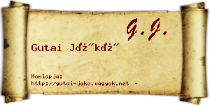 Gutai Jákó névjegykártya